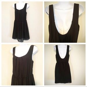 Zara Black Dress w/ Rhinestone Chain Scoop Back